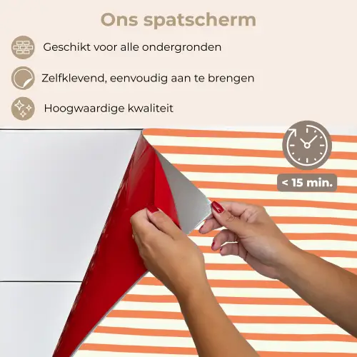 Zee - Dieren - Rood - Strepen keuken achterwand spatscherm klein 900 -spatscherm_NL