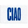 Ciao - Blauw - Stippen poster papier klein -3d
