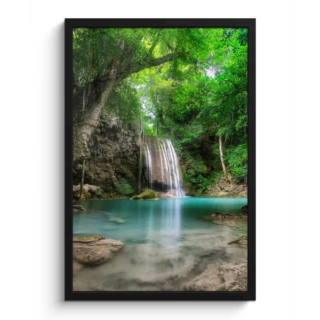 Tuinposter 120x180 cm Waterval - Natuur - Planten - Jungle - Water | Leen Bakker