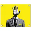 Pak - Hand - Geel tuinposter los doek klein -3d