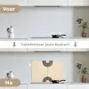 Geometrische bogen - Minimalistisch - Symmetrisch keuken achterwand spatscherm klein -voor_na_NL