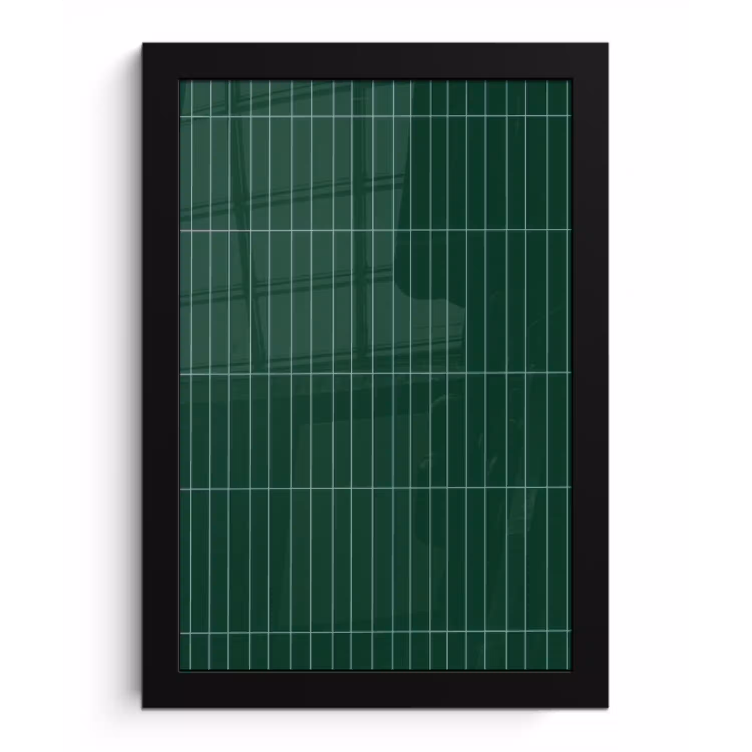 Patroon - Tegels - Donkergroen fotolijst zwart zonder passe partout klein 224 -3d