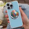 Discobal - Glinsterende sterren - Regenboog Hoesje iPhone 16 Pro Max met koord klein -sfeer3
