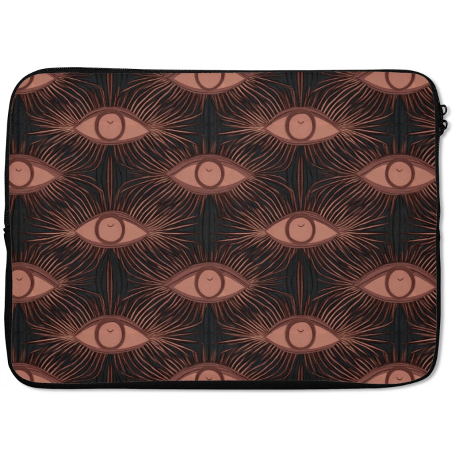 Boheems - Oog - Bruin laptophoes neopreen klein 279 -zkaufland3dotto