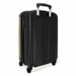Beige - Marmer - Witte aders NBS - Handbagage koffer - Volwassenen Unisex middel -achterkant