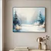 Bos - Winter - Natuur - Abstract - Sneeuw Textielframe - compleet frame klein -sfeer2