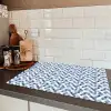 Chic -  Diamant - Blauw - Wit Inductie beschermer vinyl 3mm klein 276 -sfeer3