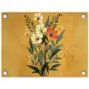 Bladeren - Boeket - Bloemen - Geel tuinposter los doek klein -3d