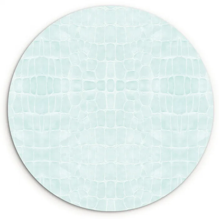 Krokodil - Leer - Mint - Groen Wandcirkel plexiglas klein 852 -3d