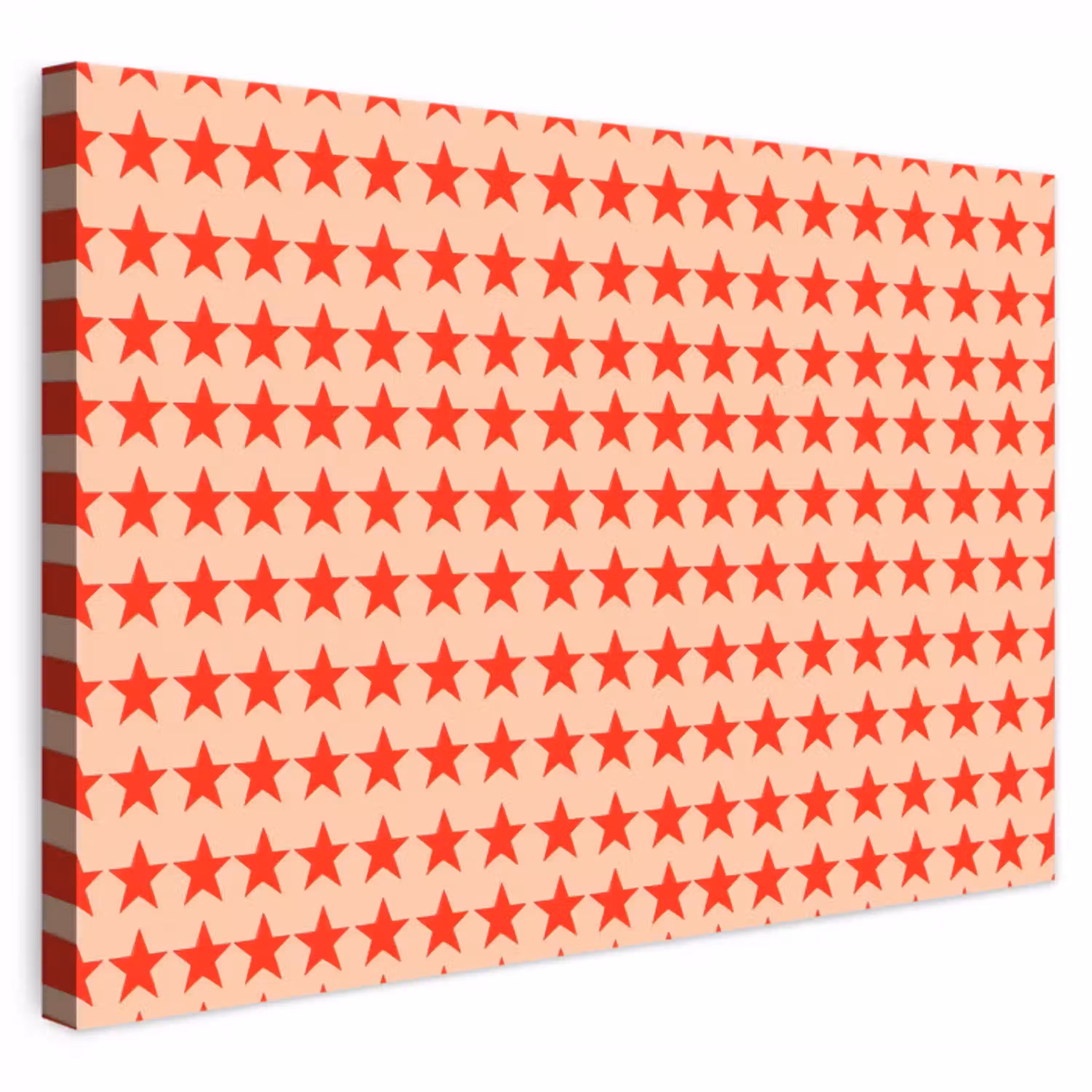Patroon - Sterren - Rood canvas 2cm klein 34 -3d