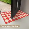 Golvend patroon - Retro - Rood - Beige Deurmat klein 898 -USP_NL