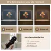 Bloem - Orchidee - Oranje Light Box met batterij (Wandlamp) middel -USP_lichtkleurNL