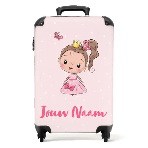 Prinsesje roze NBS - Handbagage koffer - Kinderen Unisex middel -productfoto_recht