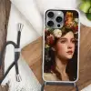 Portret - Vrouw - Bloemen Hoesje iPhone 16 Pro Max met koord klein -sfeer4