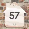 Beige lagen - Traditioneel Naambord Huisje klein -sfeer6