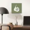 Vijgen - Minimalistisch - Getekend - Mosgroen aluminium wit klein -sfeer5