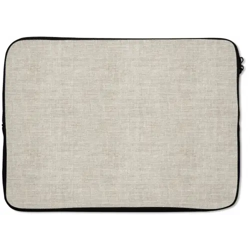 Linnen - Textuur - Beige laptophoes neopreen klein 279 -zkaufland3dotto