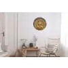 Goud - Boeddha beeld - Spiritueel - Meditatie Wandcirkel aluminium klein -woonkamer