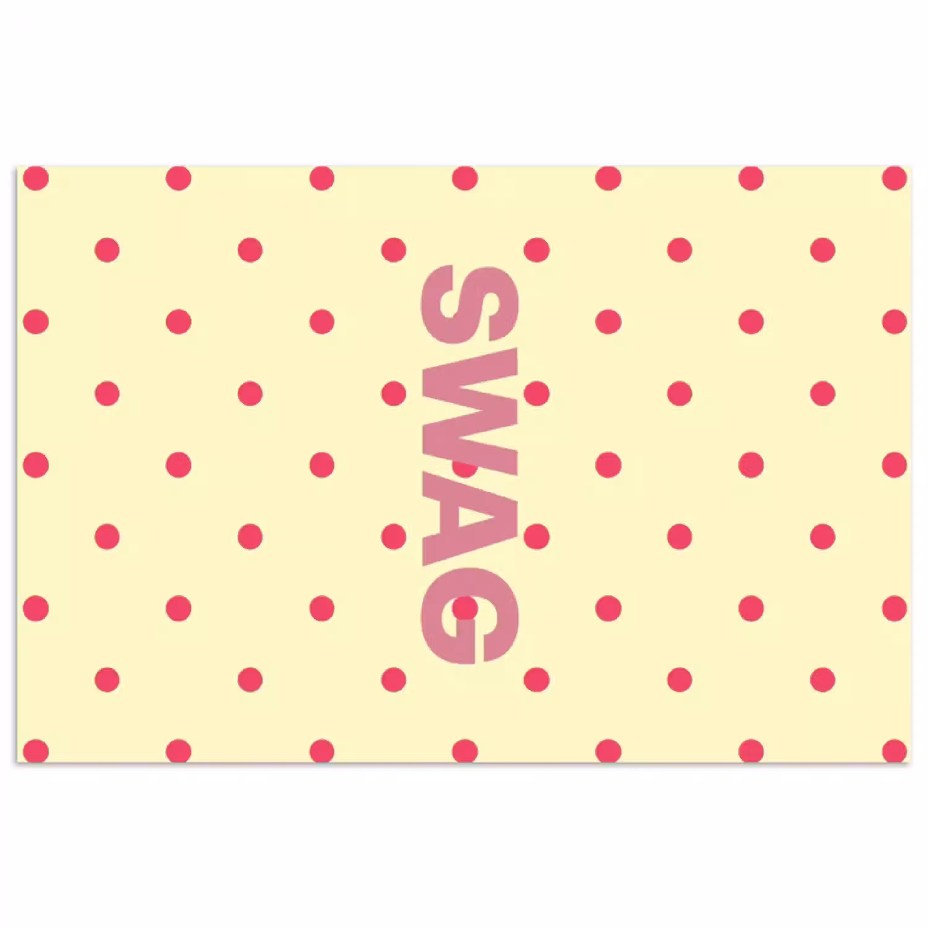 Swag - Roze - Stippen - Geel poster papier klein -3d