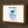 Elf - Blauw - Magie - Roze Light Box met batterij (Wandlamp kind) middel -z3d_website