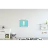 Ijsje - Stokje - Sprinkles - Lichtblauw textielposter latten blank klein -kinderkamer