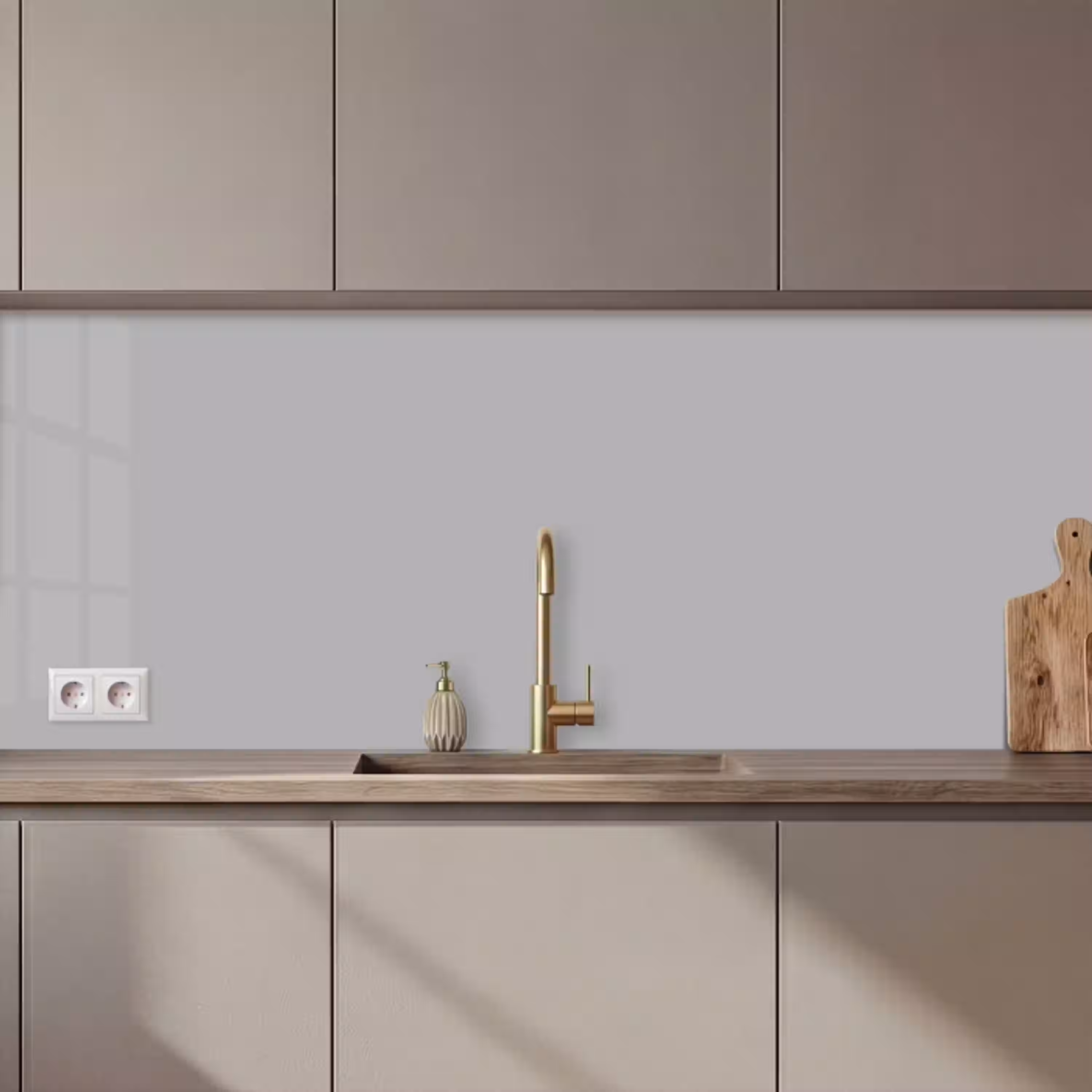 Grijs - Effen print keuken achterwand 2 middel 871 zz_3dshopping