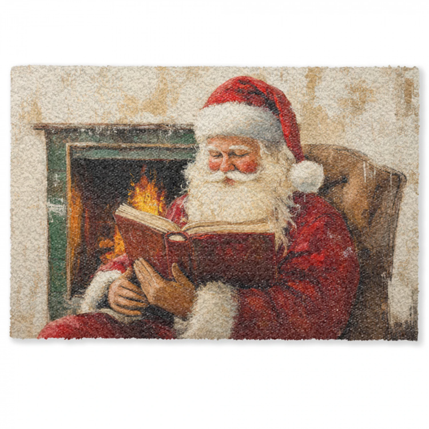 Kerst - Kerstman - Winter - Open Haard Deurmat klein -zkaufland3d