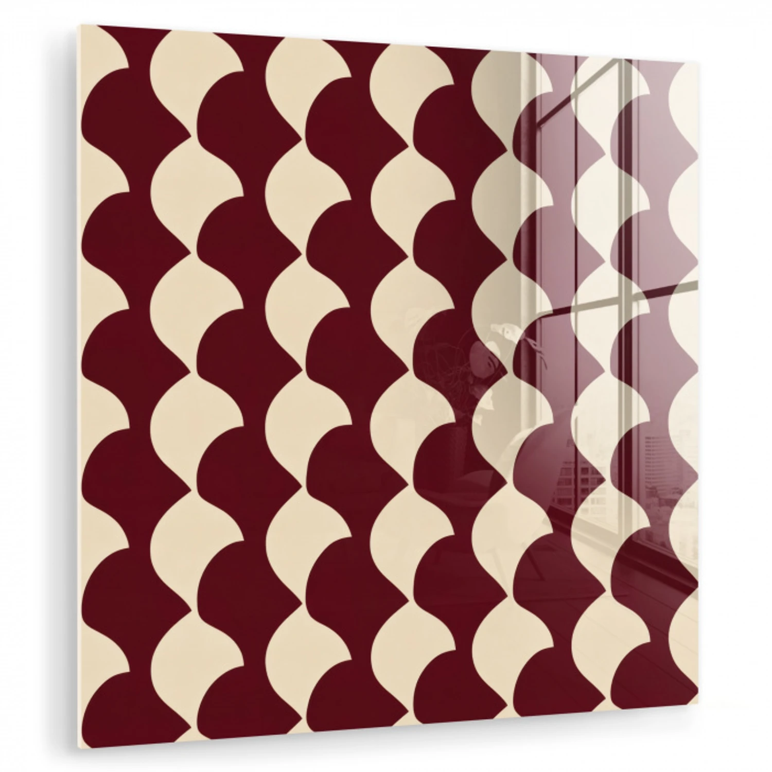 Rood - Tegelpatroon - Crème plexiglas 5mm klein 11 -zzzproduct_nieuw