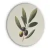 Olijftak - Donkergroen - Olijven Akoestische PET Vilt - Rond klein -3d