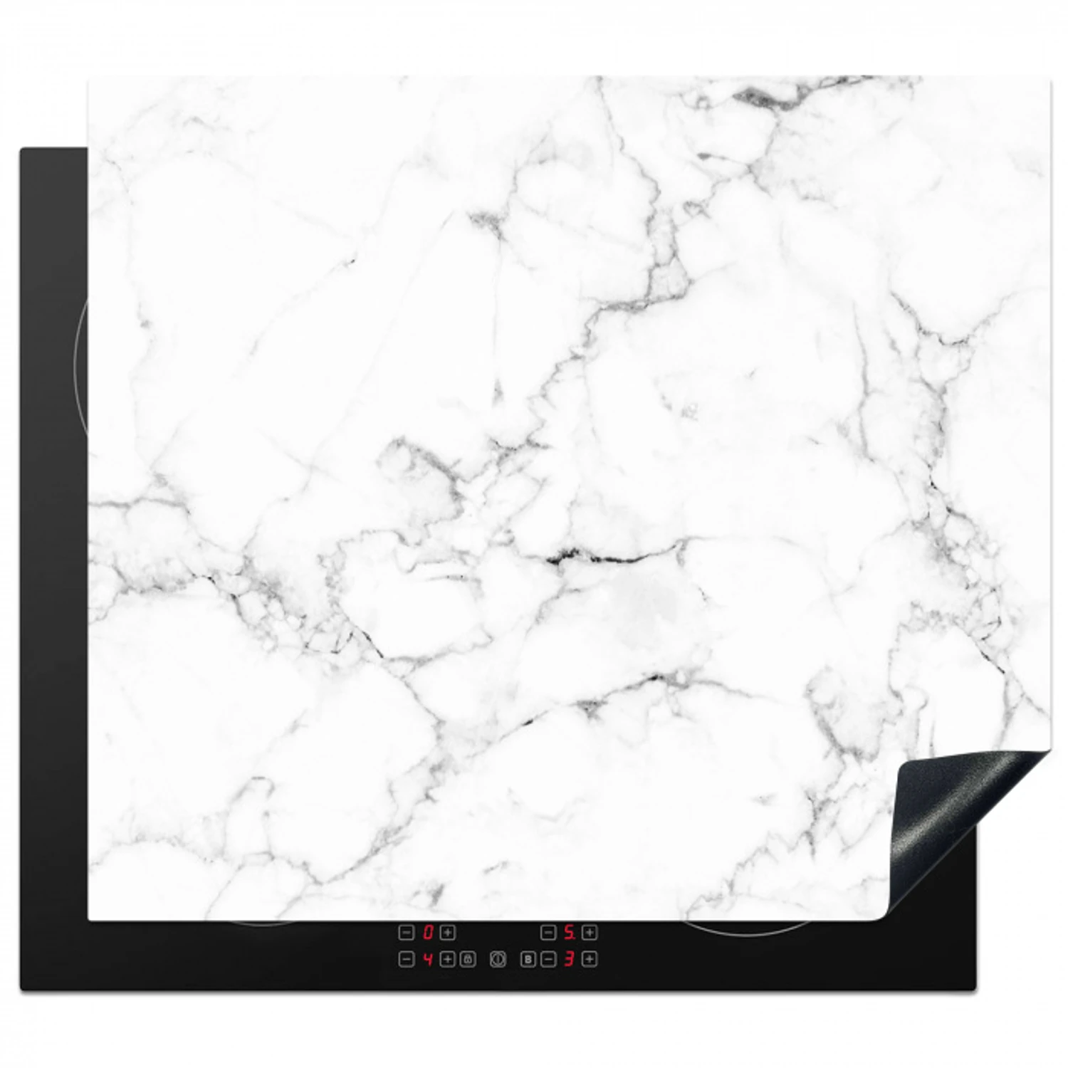 Klassieke Marmeren Eenvoud Inductie beschermer vinyl 3mm middel -3d