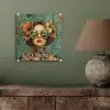 Vrouw - Bloemen - Vlinders - Natuur - Vintage plexiglas 5mm klein -sfeer3