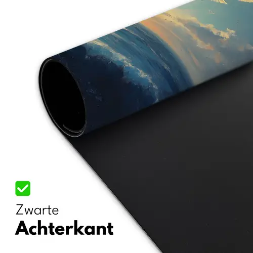 Meeuwen - Zee - Wolken -Blauw Muismat XXL klein -sfeer2