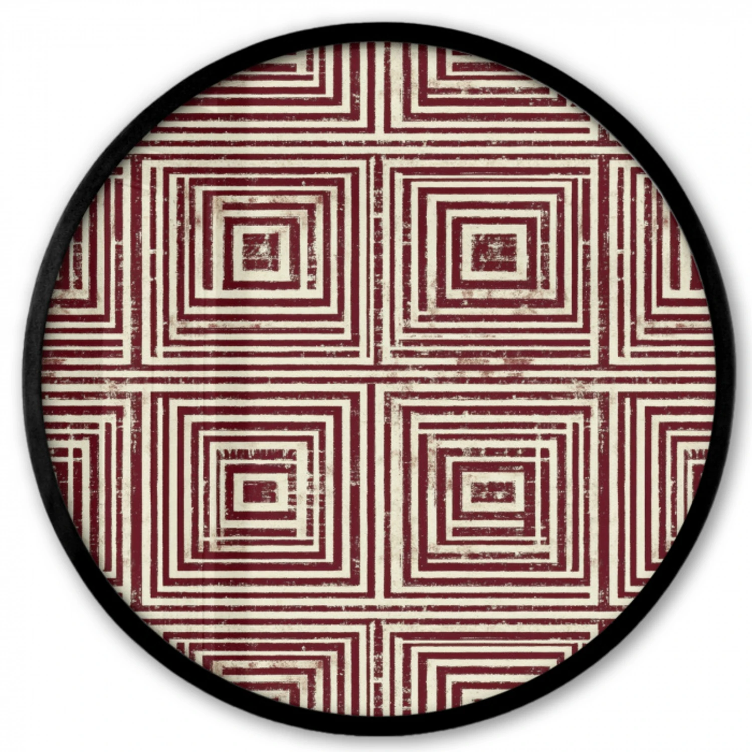 Geometrisch - Patroon - Rood Fotolijst rond zonder passe partout klein 856 -3d