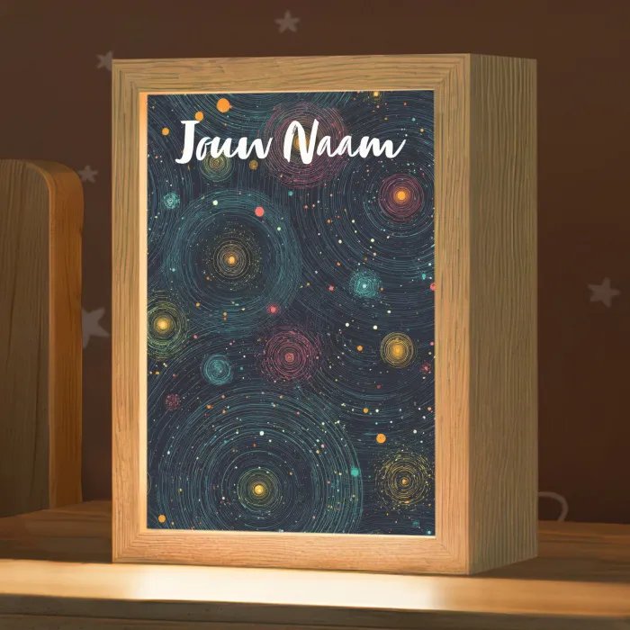 Sterren - Kleurrijk - Lichtgevende kernen Light Box met kabel (Kinderlampje) klein -zzz_3d_website