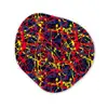 Waterverf - Rood - Geel Wandcirkel Organisch Forex 3mm klein 629 -3d