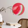 Watermeloen - Rood - Zomers Wandcirkel kunststof plaat 5mm dik klein -sfeer4