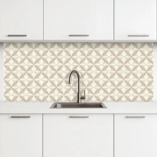 Patroon - Klassiek - Beige keuken achterwand 2 middel 871 -3d