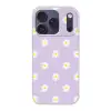 Madeliefjes - Pastel - Wit - Paars - Bloemen Telefoonhoesje iPhone 17 Pro klein -3d