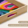Abstract - Kleurrijk - Golven - Lijnen Dienblad Rechthoek middel -USP_HandgreepNL