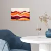Abstract - Landschap - Golven poster papier klein -sfeer3