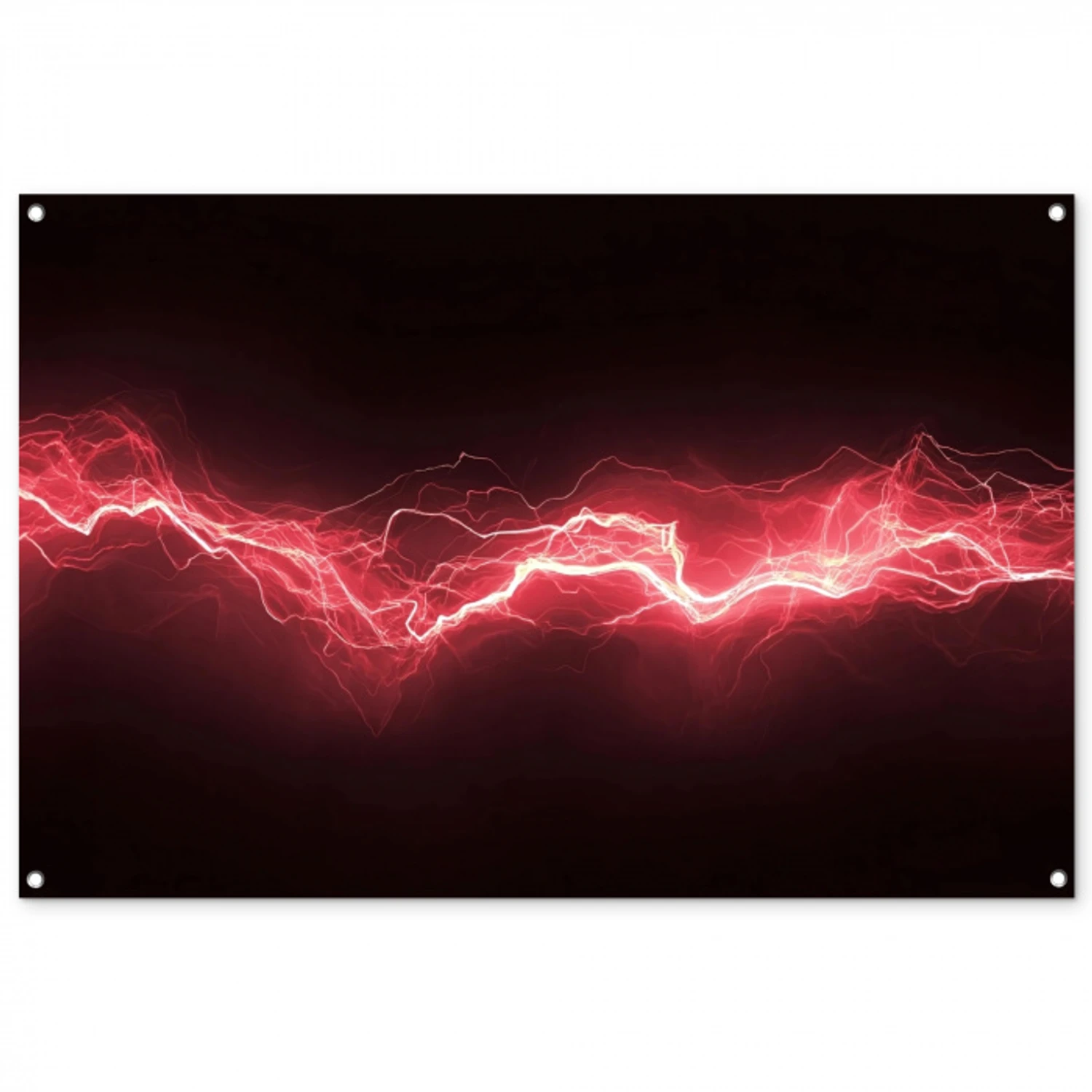 Gaming - Rood - Elektriciteit - Energie  - Lijn tuinposter los doek groot -3d