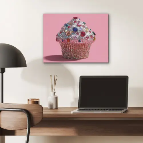 Cupcake - Kleurrijk - Edelstenen PET vilt klein -sfeer5