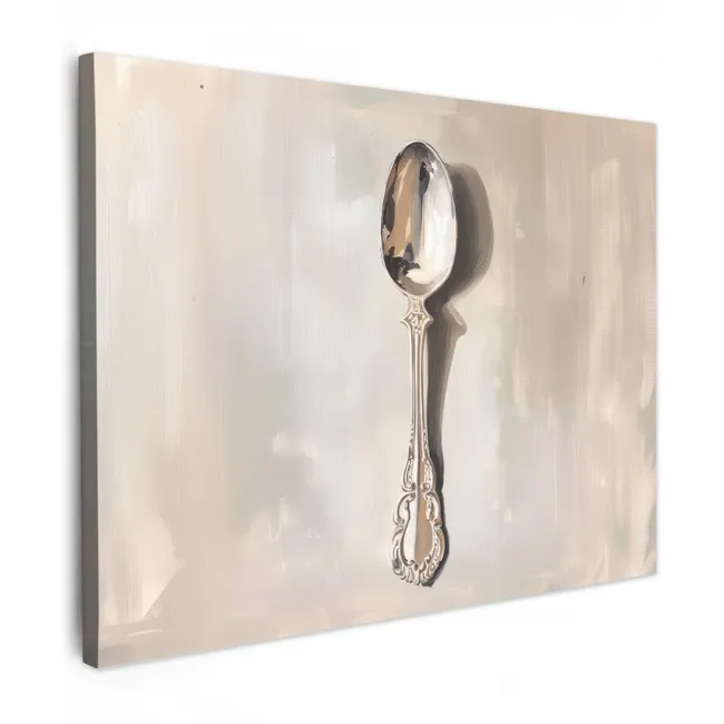 Canvas Print - Spoon - Paint - Silver