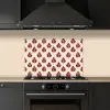Botanisch - Patroon - Bordeaux keuken achterwand spatscherm klein 900 -sfeer1