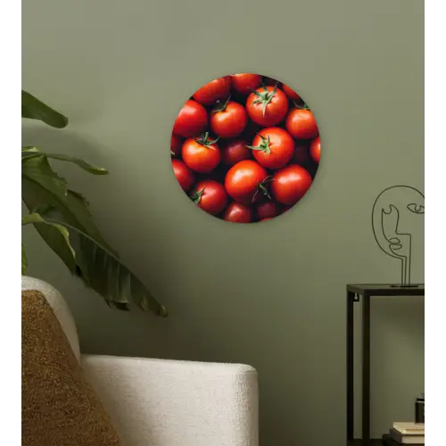 Groente - Rood - Tomaten Wandcirkel plexiglas klein -sfeer3