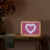 I liked it so it's mine - Neon hart - Roze Light Box met kabel (Tafellamp) klein -sfeer4