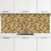 Ginkgo - Bladeren - Goud keuken achterwand 2 middel 871 -3d