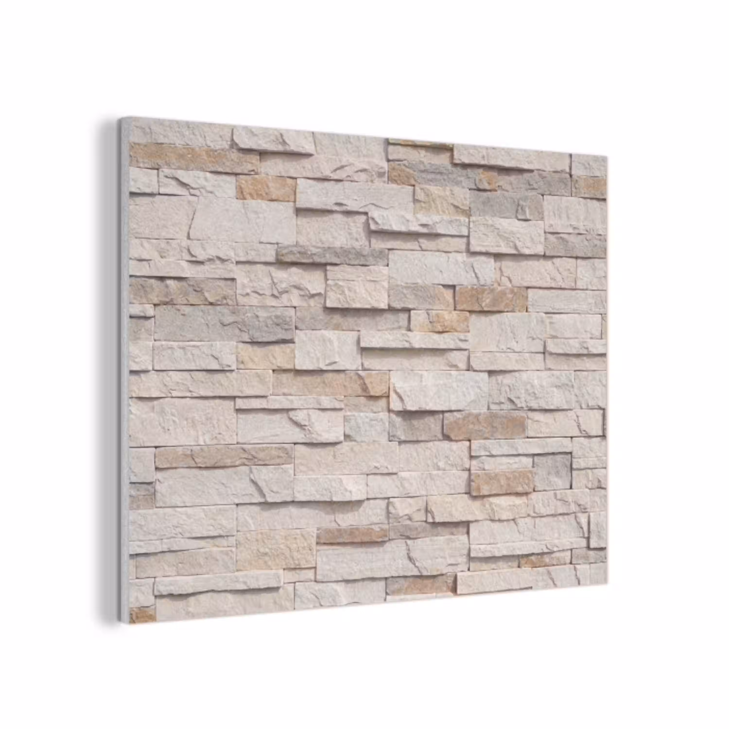 Steen - Muur - Textuur - Rustiek - Beige PET vilt klein -3d