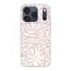 Bloemen - Patroon - Roze - Wit Telefoonhoesje iPhone 17 Pro klein -3d