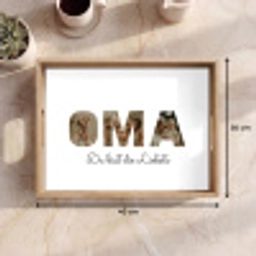 Oma - Buchstaben-Collage Dienblad Rechthoek middel -USP_Formaat